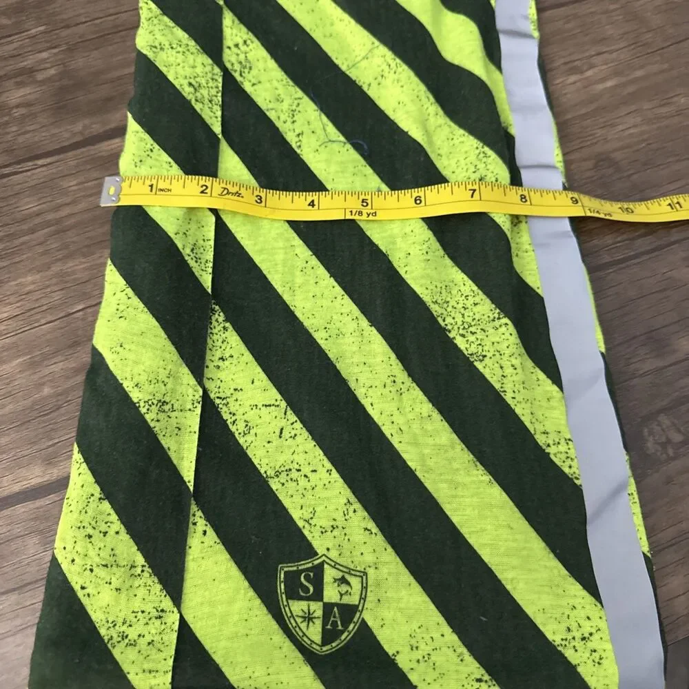 Salt Armour Co. Green Striped Thermal Fleece Lined Face Mask Ski Buff Neckware